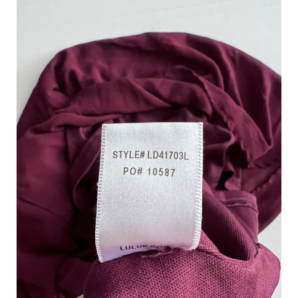 Lulus Dress Small Tell Me Swing Chiffon Strappy Mini Plum Purple Formal Spring - Picture 8 of 8